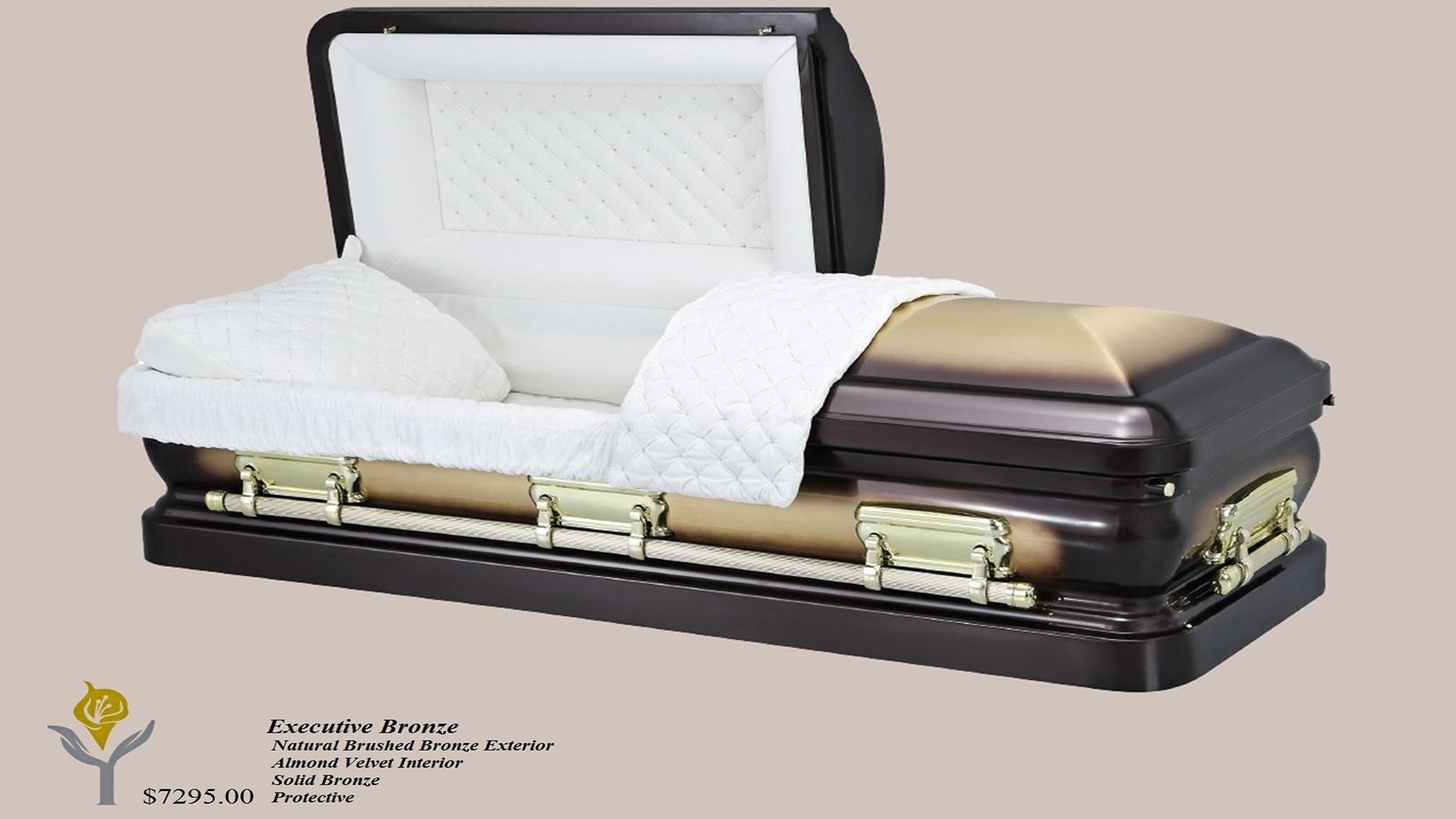 Executive Bronze - Bronze with Almond Velvet Interior