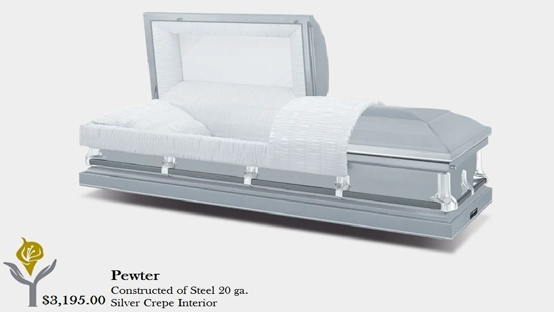 Pewter (Gasketed) - 20 Gauge Steel with Crepe Interior